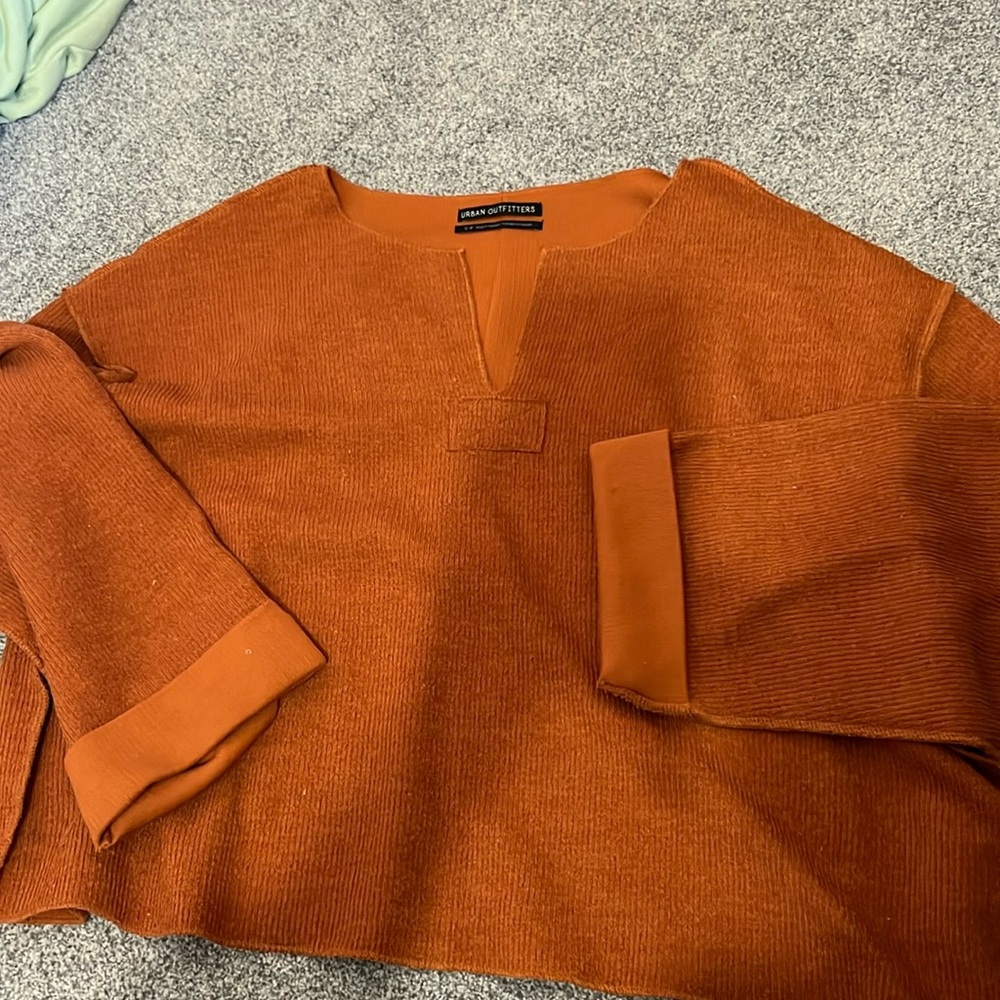 Urban outfitters reverse seam notch neck top